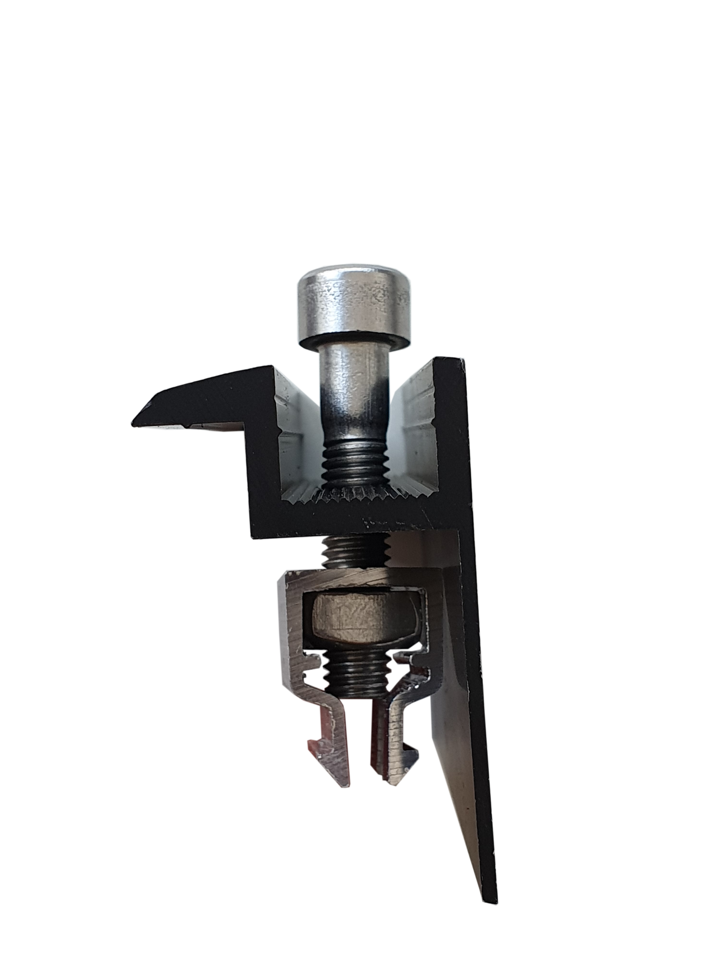 Endklemme mit Klick-System (schwarz, eloxiert), 30mm